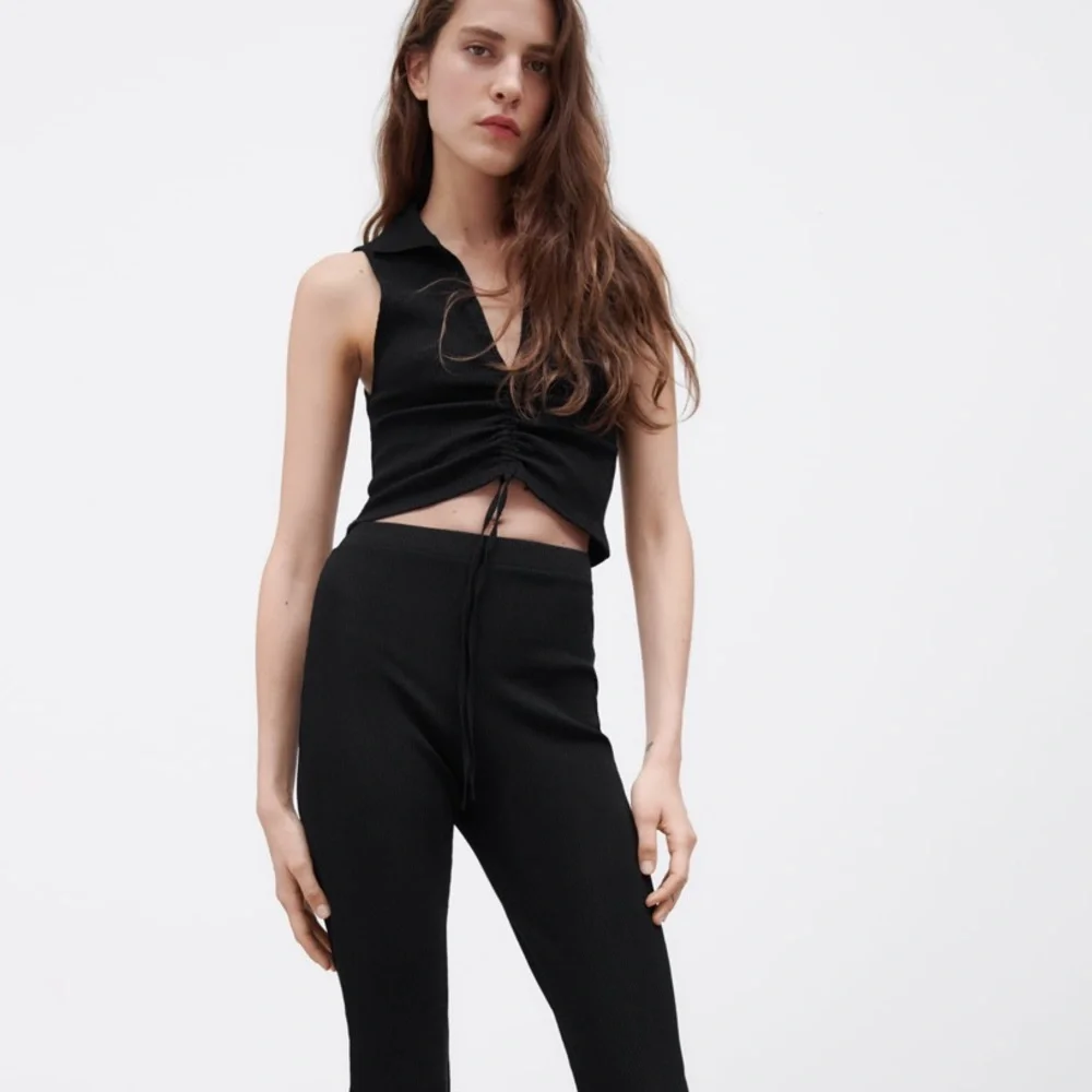 Zara Rib Polo with Gather Detail top - Picture 6 of 8